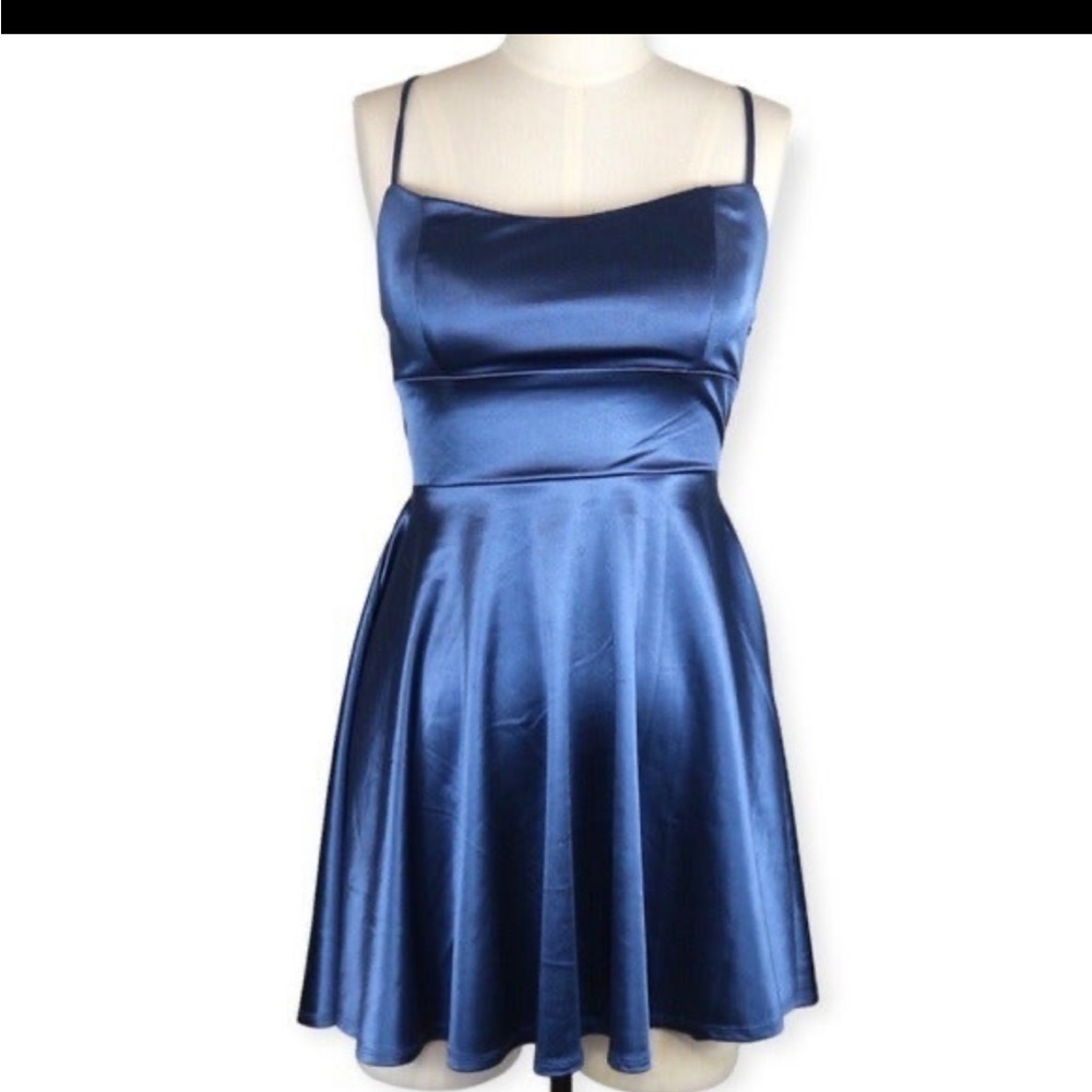 Windsor Navy Blue Skater dress M